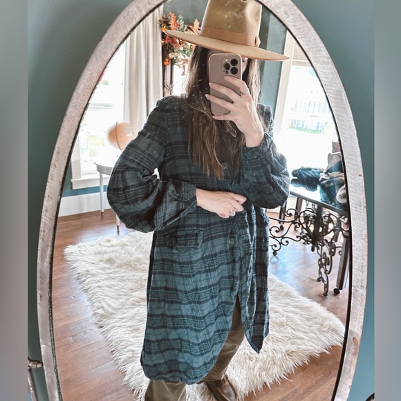 RARE! Free People Plaid Victorian jacket sz xs - Picture 15 of 16